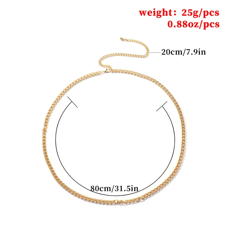 Summer Beach Metal Body Chain Waist Chain Accessories for Women Sexy Bikini Body Jewelry Belly Waist Chains Belt Waistband Gift - Image 6