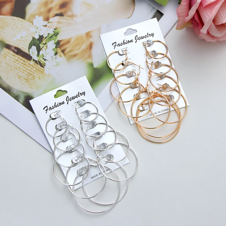 6 Pairs Fashion Crystal Rhinestones Flower Pearl Earrings Ear Stud Jewelry Zircon Pearl Crystal Rhinestones Nice Romantic Gift - Image 6