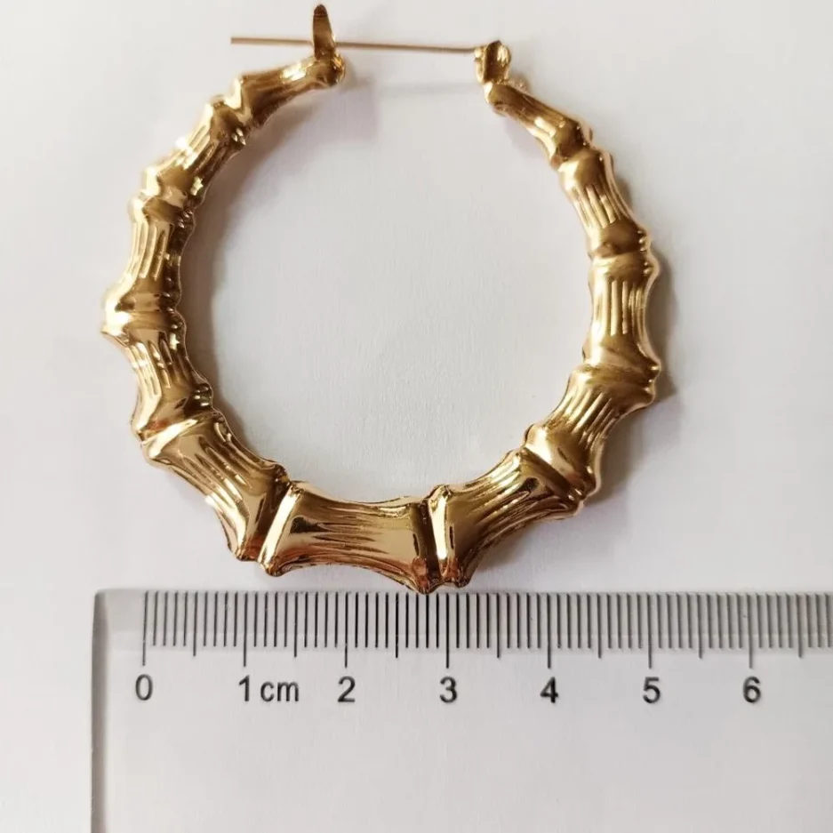 VIVILADY Hot Larger Bamboo Hoop Earrings Women Basketball Wives Summer Spring Autumn Fashion Jewelry Girl Bijoux Accessory Gifts - Image 6