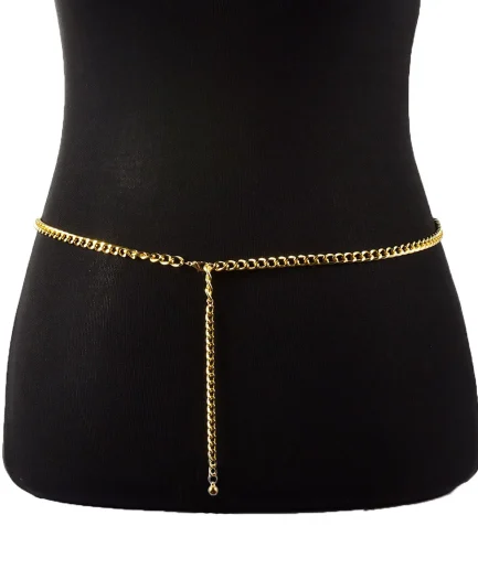 Summer Beach Metal Body Chain Waist Chain Accessories for Women Sexy Bikini Body Jewelry Belly Waist Chains Belt Waistband Gift