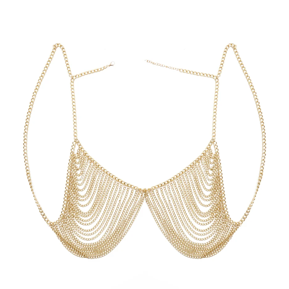 Sexy Chest Bra Chain Body Jewelry Women Metal Chain Multi Layer Body chain Jewelry Beach Accessories - Image 6