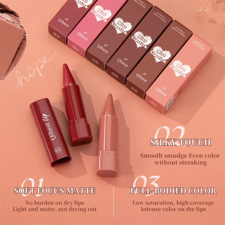 Twist Up Lip Liner Lipstick Pen Multipurpose Powder Blusher Velvet Matte Waterproof Lip Contour Non Stick Cup Lip Rouge Makeup - Image 4