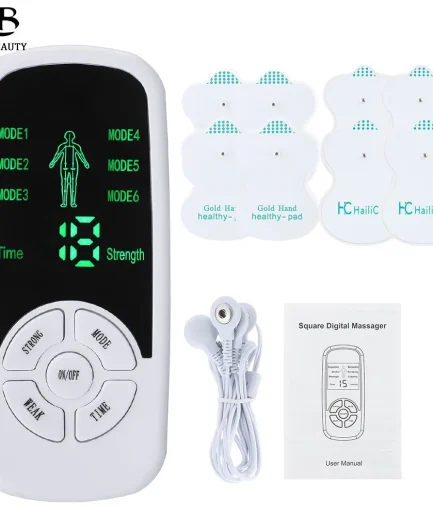EMS Electric Muscle Stimulator Tens Acupuncture Physiotherapy Digital Meridian Body Massager 4/8PCS Electrode Pads Health Care