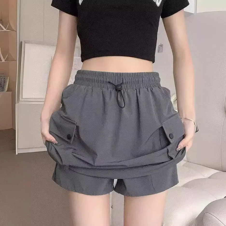 High Waist A- Line Mini Skirt Workwear Style Double Pockets Slimming Design Summer Collection Women's Fashion Short Skirts - Image 4