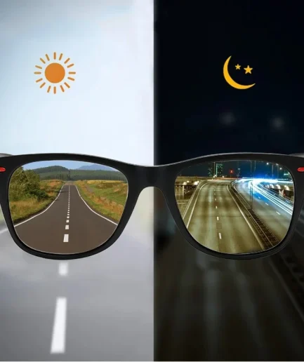Night Vision Glasses PC Frame Polarized Sunglasses Men Outdoor Sport Sun Glasses Day Night Vision Driver Night Glasses Goggles