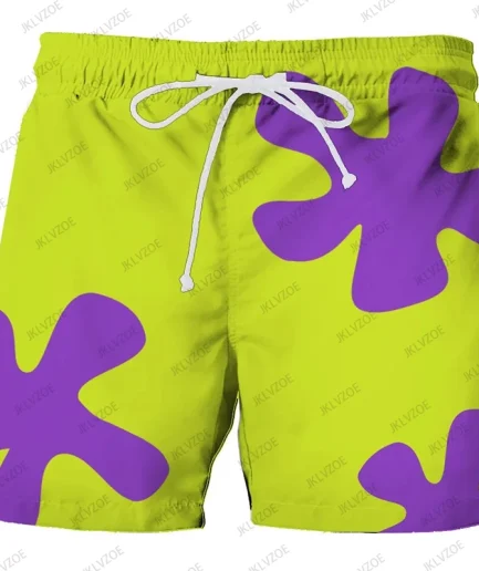 3D Anime Summer New Patrick Star Board Shorts Trunks Quick Dry Beach Swiming Shorts Women Men Hip Hop Short Pants Beach Clothes