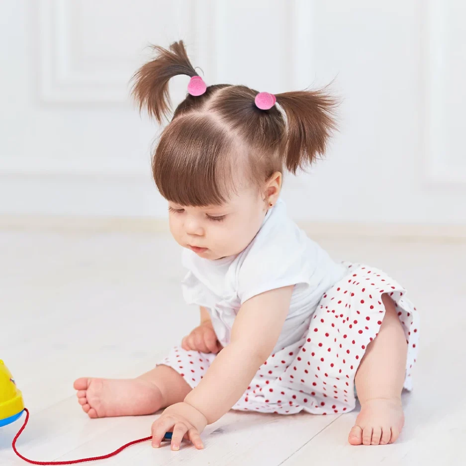 20pcs New Kids Elastic Hair Bands Girls Plush Ball Rubber Band Children Sweets Scrunchie Hair Ties Clip Baby Hair Accessories - Image 2