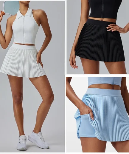 Floral Discount Sports Skirt for Women Quick-drying Badminton Tennis Trousers Skirt Fitness Half-body Pleated Skirt Shorts