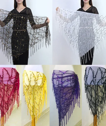 Women Belly Dance Costumes Girls Belly Dancing India Belly Dance Clothes Hip Scarf Wrap Belt Sequins Tassels Bellydance