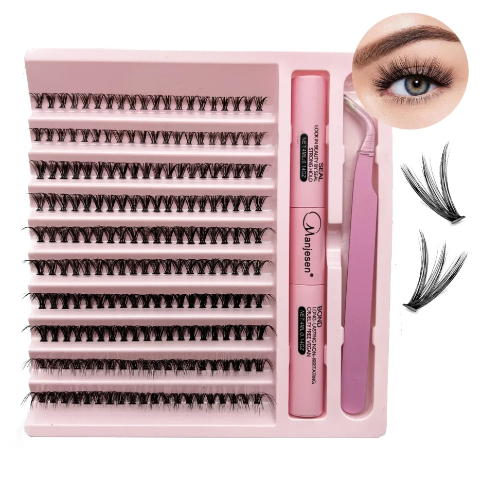DIY Lashes Extension Kit Eyelashes 200 PCS Clusters Lash Bond and Seal Makeup Tools for Gluing Lashes Gluing Glue Accessories - Image 5