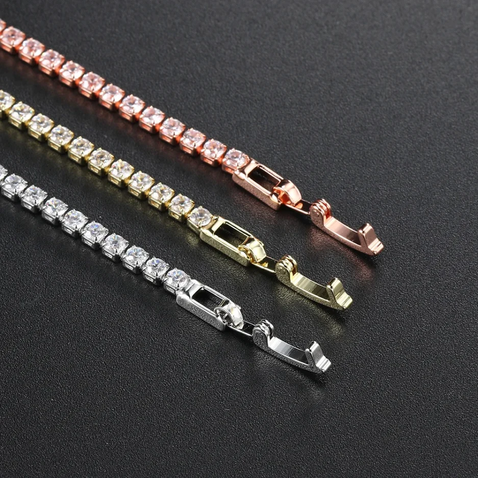 Fashion Multicolor Tennis Bracelet for Women 2.5/3/4/5mm Zirconia Charm Designer Tennis Chain Men Bracelet Wedding Jewelry KC128 - Image 4