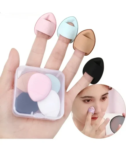 5/10Pcs Mini Finger Puff Foundation Small Air Cushion Powder Sponge Face Concealer BB Cream Cosmetic Applicator Makeup Tools