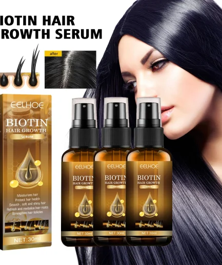 Biotin Hair Care Spray Nourish Scalp Hair Follicle Reduce Hair Loss Stabiliz Hair Root Refresh Oil Control Natural Plant Essence