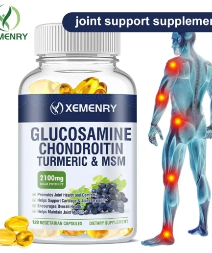 Glucosamine Chondroitin MSM Turmeric Boswellia - Antioxidant, Supports Joint and Bone Health