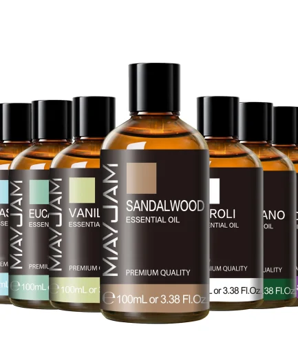 MAYJAM 1PCS 100ML Essential Oil with Dropper Sandalwood Lavender Eucalyptus Vanilla Aroma Oil For Humidifier Scent Candle Burner