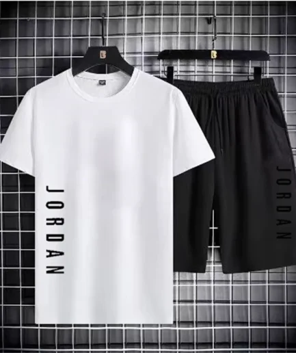 2025 summer fashion men's casual sports suit T-shirt shorts suit casual short sleeves suit jogging fitness clothing brand clothi