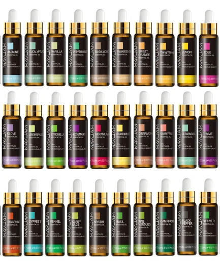 Support Dropshipping 10ML Lavender Rose Eucalyptus Jasmine Vanilla Mint Sandalwood Tea Tree Orange Diffuser Aroma Essential Oil