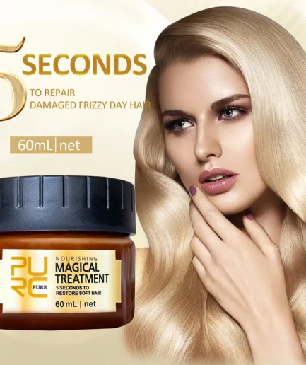PURC 5 Seconds Magical Hair Mask Smoothing Repairs Damaged Frizz Hair Keratin Scalp Treatment Cream Professional Hair Care