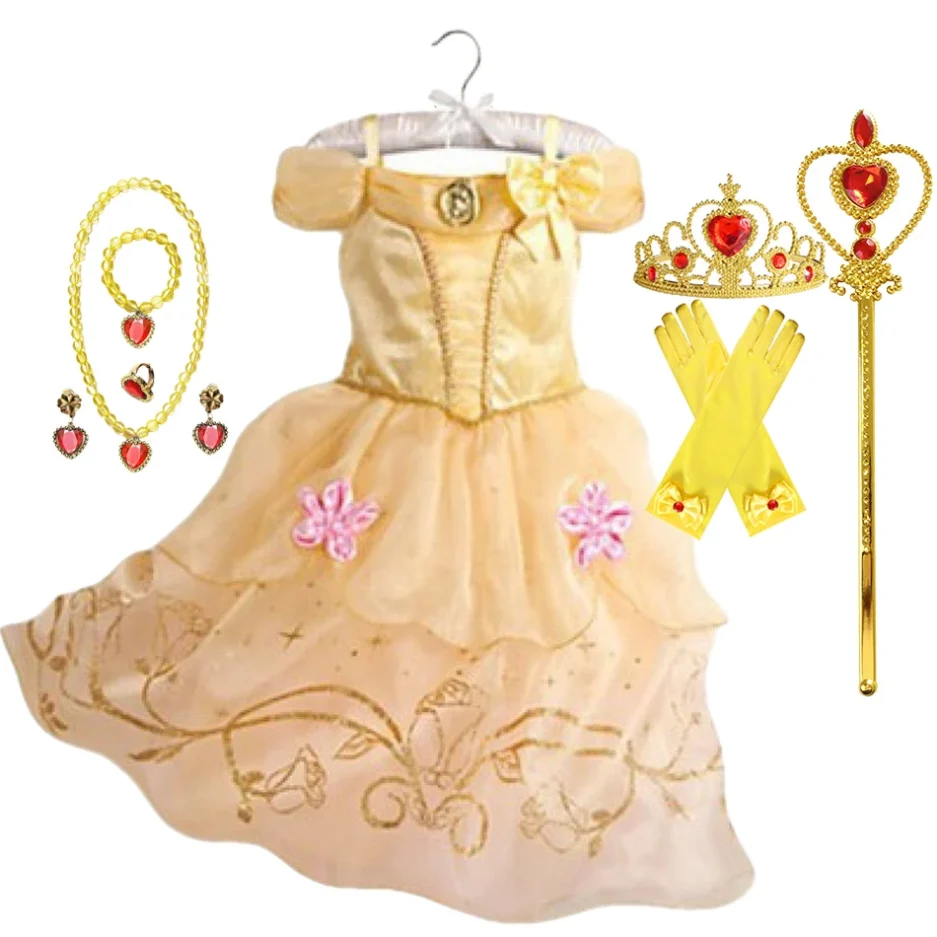 Summer Princess Costume Party Fancy Flower Vestido New 2025 Christmas Birthday Carnival Dress Up Rapunzal Belle Disguise Frock - Image 4