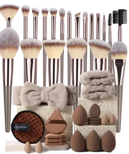 3-20PCS Makeup Brushes Set Eyeshadow Fluffy Foundation Concealer Blush Highlighter Storage Box Female Cosmetics Beauty Tools