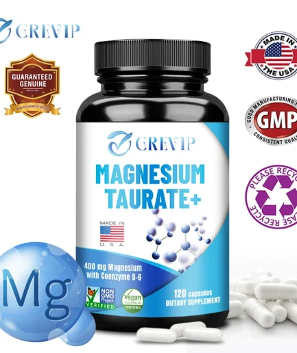 Premium Magnesium Taurate Capsules - Chelated Magnesium Supplement To Support Muscle and Heart Health