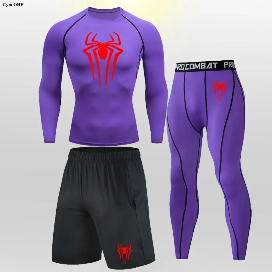 Thermal Man Underwear Set Spi/Der Compression T Shirt Leggings Yoga Sets Fitness Sports Suits Men Clothing Gym Shirt Running Kit - Image 4
