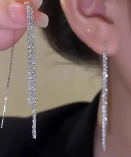 New Long Tassel Chain Dangle Earrings for Women girl Trend Korean Fashion Fine Earring Wedding Luxury Y2K Jewelry Wholesale