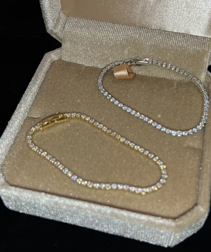 Luxury Classic Full of Rhinestones 18K Gold Plated Bracelets For Women Sparkling Simple Zircon Bracelets Jewelry Birthday Gifts