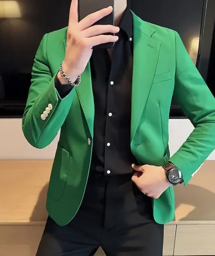 Single Breasted High Quality Coat Spring Autumn Men's Suit Jackets Models Trendy 2024 Gentleman Simple Fashionable Male Blazer