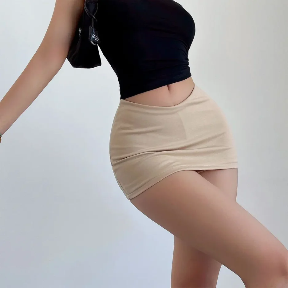 Women Summer Sexy Shorts Skirts Summer Korean Low Waist Office Ladies Mini Skirts Fashion Casual Solid A Line Skirts New - Image 4