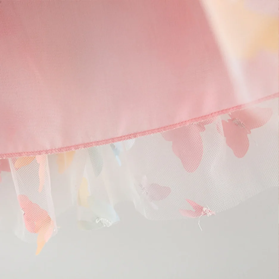 New Baby Girls Birthday Party Evening Dresses Summer Butterfly Wings Children Clothes Sweet Colorful Toddler Kids Costume - Image 6