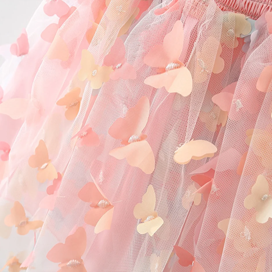 New Baby Girls Birthday Party Evening Dresses Summer Butterfly Wings Children Clothes Sweet Colorful Toddler Kids Costume - Image 5