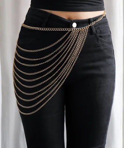 Layered Waist Chain Belly Body Jewelry For Women Metal Body Chain Party Music Festival Sexy Accessories