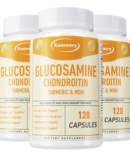 Glucosamine Chondroitin - with MSM & Turmeric - Joint Support, Cartilage Health, Strong Bones