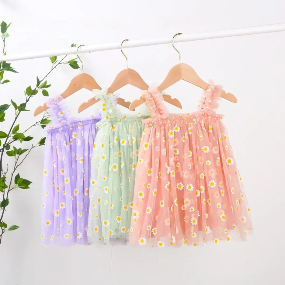 2025 New Baby Girl Dress Fashion Suspenders Embroidery Small Floral Sweet Cute Princess Dresses 1St Birthday Girl Skirt Gift - Image 2