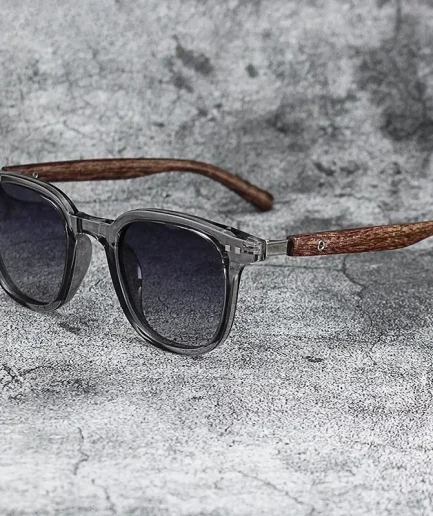 Sunglasses for Men Women's Trendy Retro Wood Grain Polarized UV Protection Eyewear Cycling Outdoor Street Photography