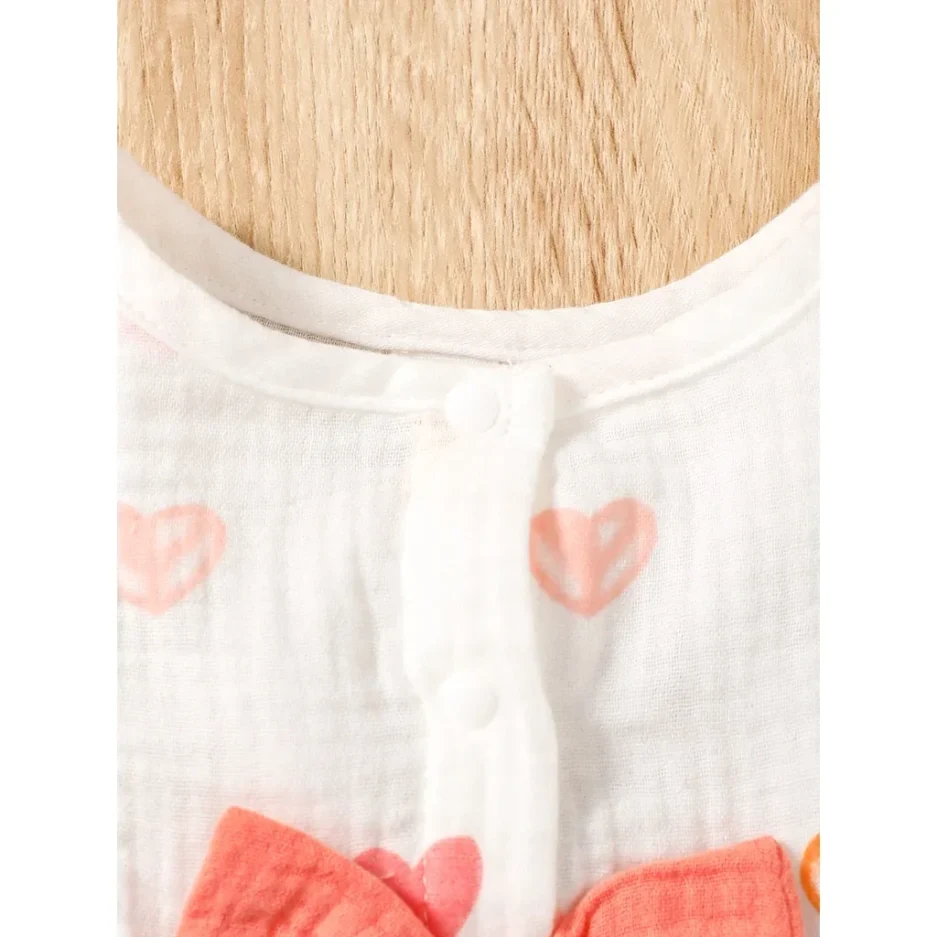2PCS Dress Clothes Set Newborn Baby Girl Love Print Sleeveless Dress With Hat Summer Fashion Cute Wear for Infant Girl 0-9Months - Image 4