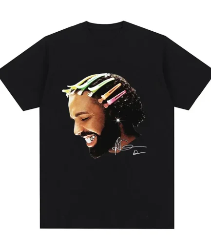 Rapper Drake for All The Dogs Pattern T-shirt Women's Hip Hop Fashion T-shirt Casual T-shirt Plus Size Street Clothing