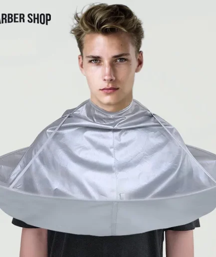 Hair Cut Umbrella Capes Haircut Cloak Cloth Hair Dye Three-Dimensional Breathable Household Haircut Cloak Foldable Haircut Tool