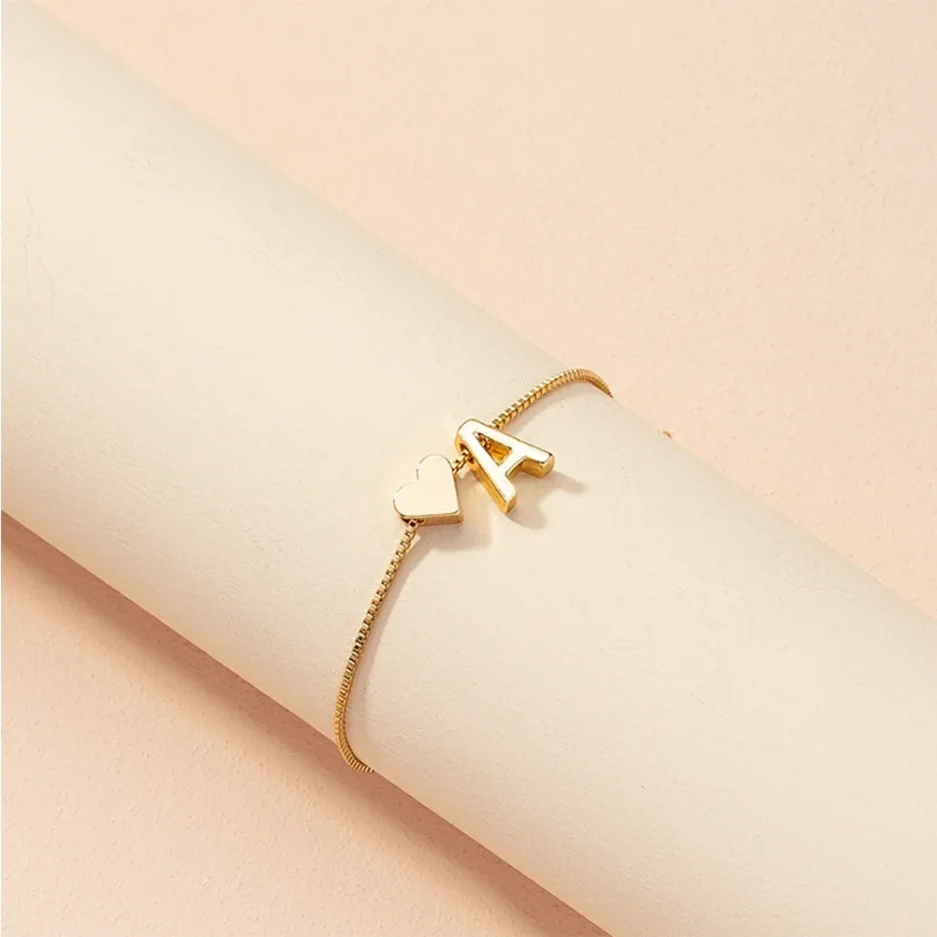 Simple Fashion Love Letter Bracelet Retro Adjustable Alloy Letter Bracelet Women Hand Jewelry Accessory - Image 3