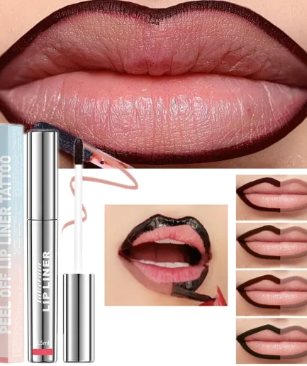 Waterproof Lip Liner Peel Off Tattoo Lipgloss Waterproof Long Lasting Matte Lip Tint Brown Contour Tear-off Lips Stain Cosmetic