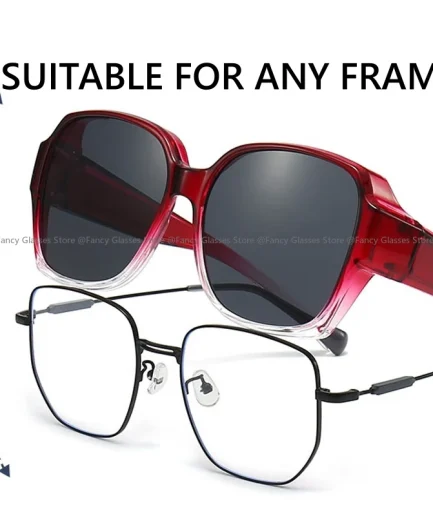 Men Women Vintage Anti-UV Sunglasses Unisex Wear Over Myopia Prescription Eyewear Outdoor Travel Fit Over Sun Glasses for Sports