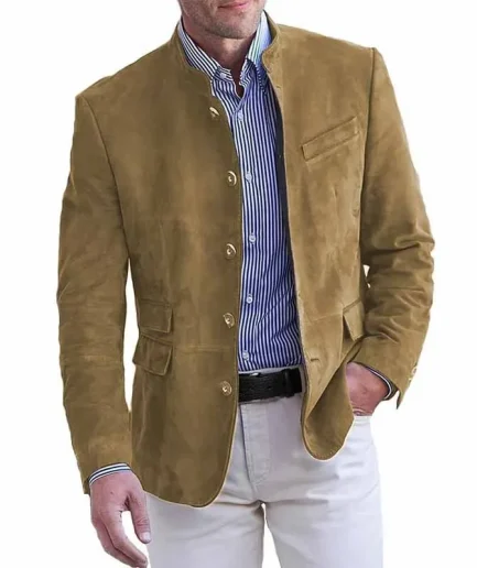 2024 Autumn New European and American Men's Commuting Single Breasted Casual Suit Jacket Blazers Coat for Men