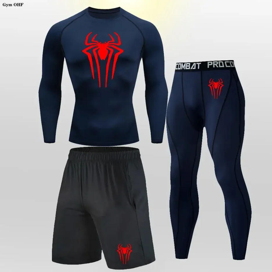 Thermal Man Underwear Set Spi/Der Compression T Shirt Leggings Yoga Sets Fitness Sports Suits Men Clothing Gym Shirt Running Kit - Image 2