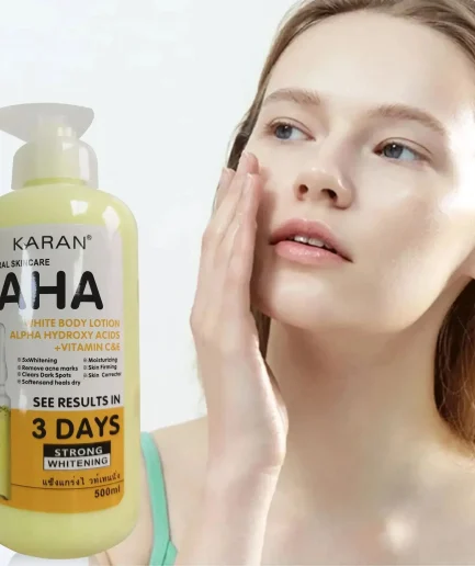 500ml Whitening Body Cream Hydroxy Acids Vitamin C&E Moisturizing Lightening Body Lotion Skin Care Remove Acne Marks