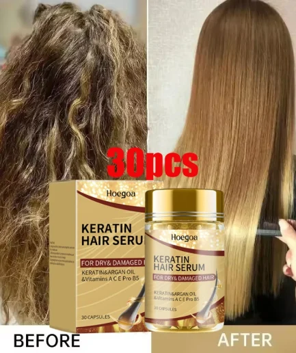 Magic Hair Vitamin Capsule Keratin Oil Fast Restore Hair Soft Smooth Shiny Deep Moisturizer Frizzy Dry Scalp Hair Care Products