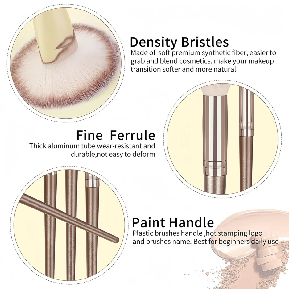 3-20Pcs Makeup Brushes Set Foundation Eyeshadow Blush Highlighter Soft Fluffy Concealer Kabuki Blending Brush Female Beauty Tool - Image 2