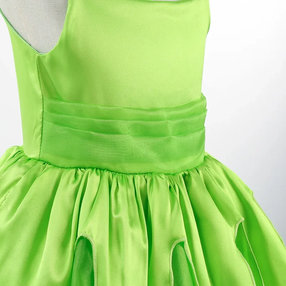 Girls Flower Fairy Dress Up Kids Princess Dress With Wings Halloween Princess Costume Elves Party Tinkerbell Tinker Bell Dress - Image 4