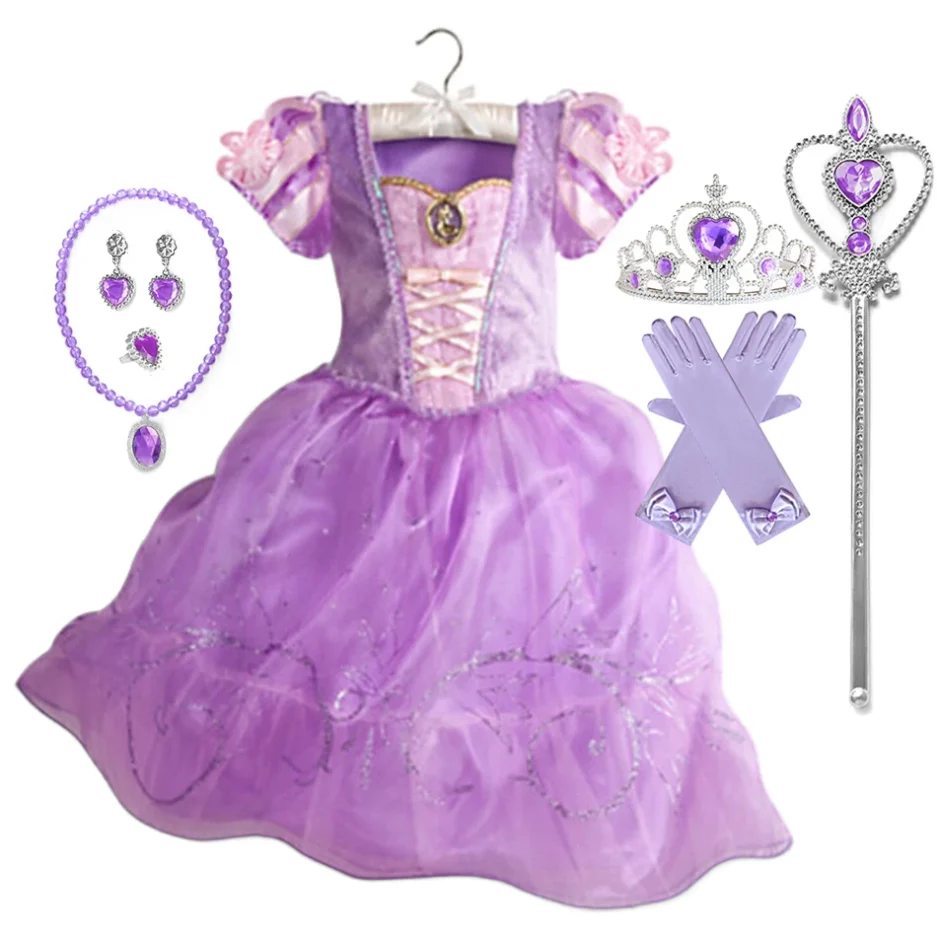 Summer Princess Costume Party Fancy Flower Vestido New 2025 Christmas Birthday Carnival Dress Up Rapunzal Belle Disguise Frock - Image 5
