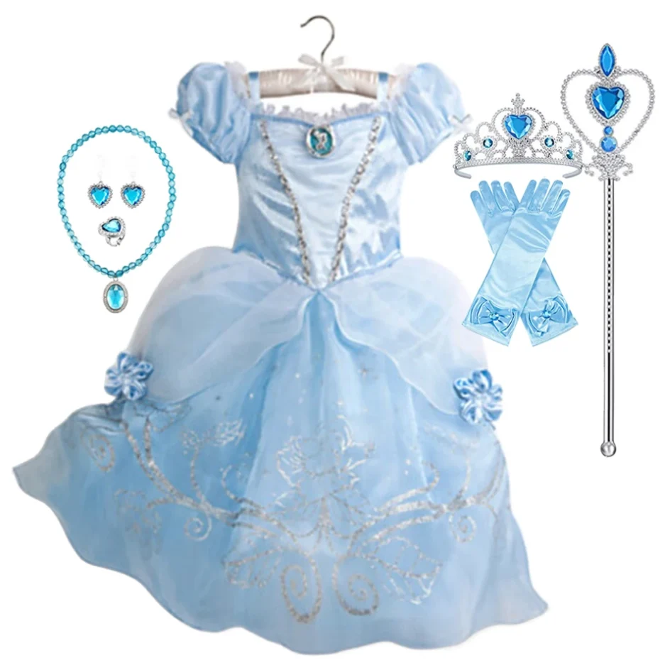 Summer Princess Costume Party Fancy Flower Vestido New 2025 Christmas Birthday Carnival Dress Up Rapunzal Belle Disguise Frock - Image 3